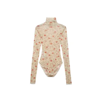 PRADA Allover Printed Jersey Bodysuit