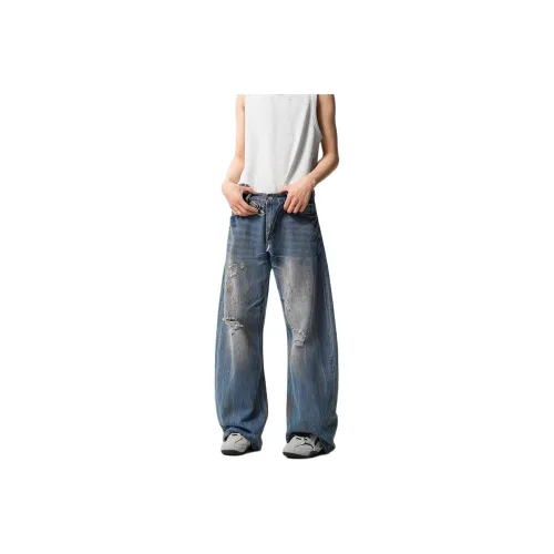 DUATOGE Jeans Men's Vintage Blue