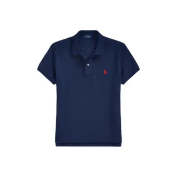 Polo Ralph Lauren Basic Mesh Fit Classic Short Sleeve Knit 'Newport Navy/Red'