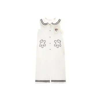 GUKOO x Disney Mickey Series Home Onesies Women's Milk White