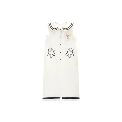 GUKOO x Disney Mickey Series Home Onesies Women's Milk White