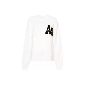 Anine Bing Miles Logo-Patch Jersey Sweatshirt