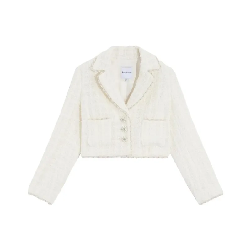 Bebe SS24 Jackets Coats Women's Raw White-0
