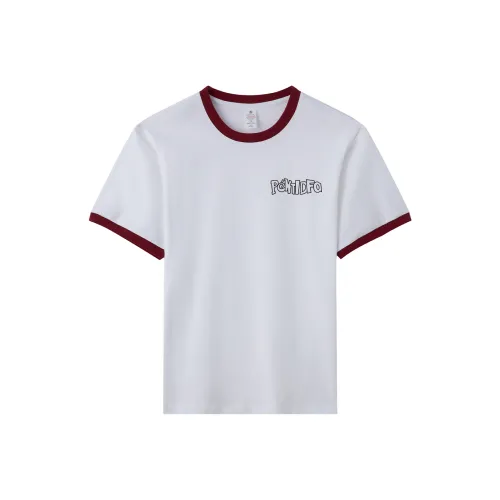 TEME T Shirt Women's White & Burgundy