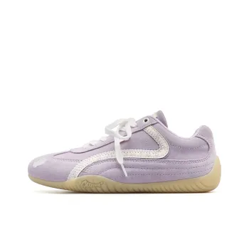 Cat&Sofa Anti Slip Wear Resistant Low Top Skateboard Shoes Unisex Belle Purple