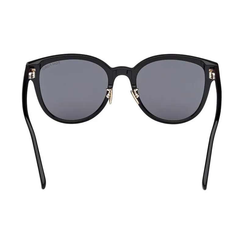 TF Acetate Plate Frame Cat Eye Sunglasses Unisex Black-5