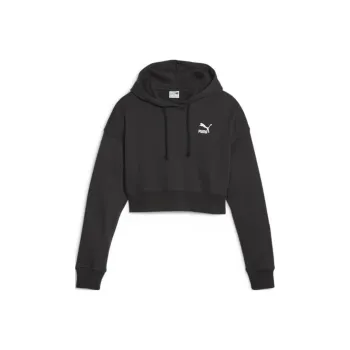 PUMA CLASSICS Cropped Hoodie TR Sweatshirt Women's Black