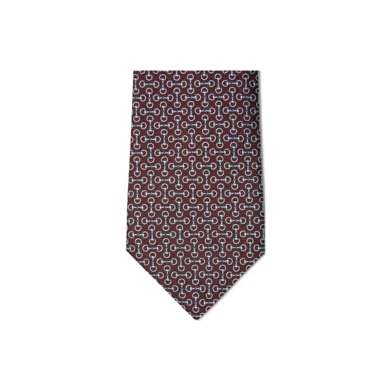 GUCCI Mulberry Silk Ties Unisex Burgundy-2