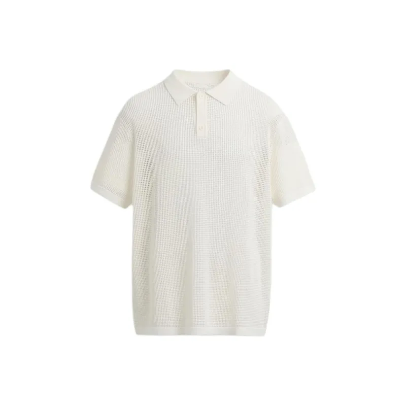 ZARA Polo Shirt Men's Raw White-0