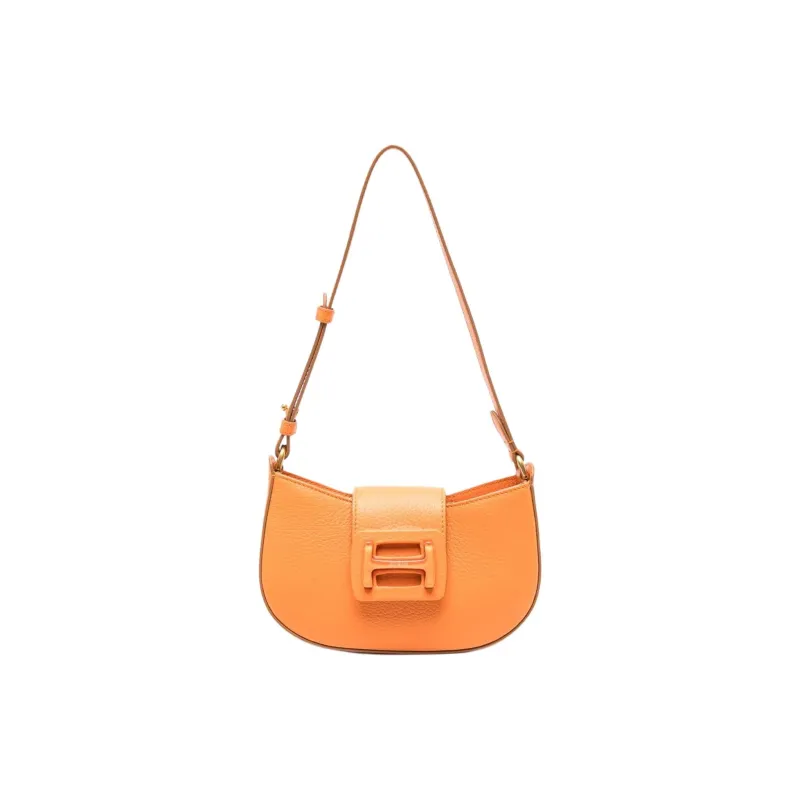 HOGAN H Bag Calfskin Crossbody Bag, Shoulder Bag Women's Orange-0