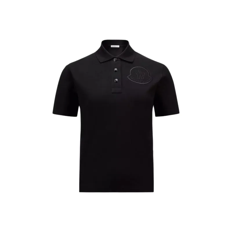 Moncler Logo embroidered Cotton Polo Shirt-0