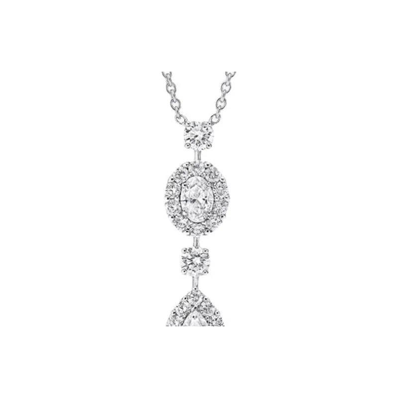 Graff 18K White Gold Necklaces Unisex Silver-1