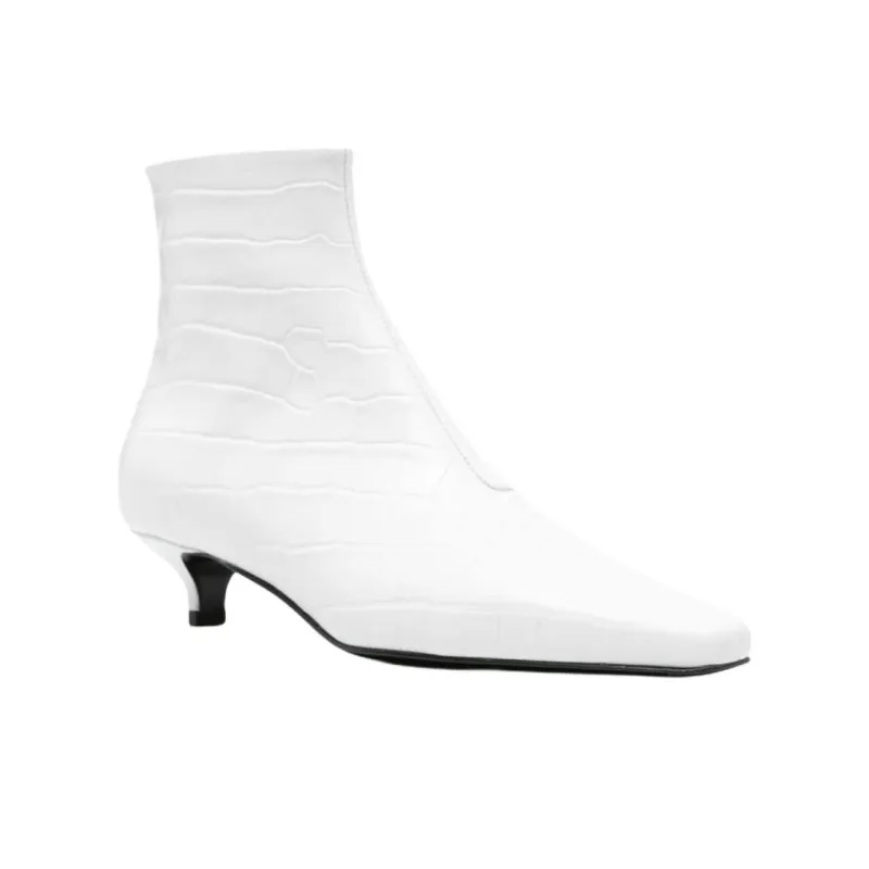 TOTEME Crocodile embossed Leather Boots Women's-2