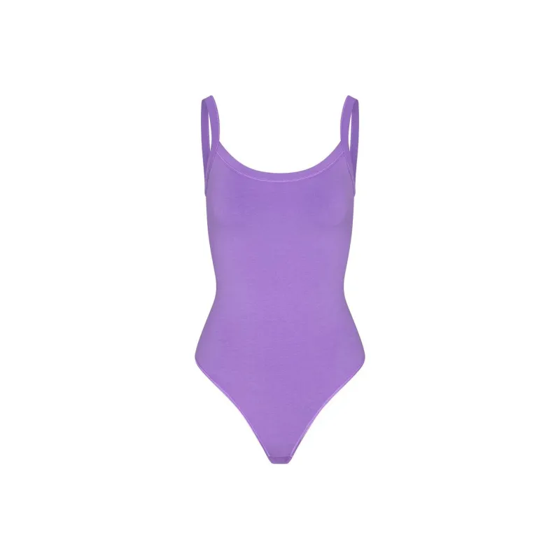 SKIMS COTTON JERSEY SCOOP NECK BODYSUIT Bodysuits Women's ULTRA VIOLET/Ultraviolet-0