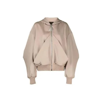 The Attico Hooded Zip-Up Bomber Jacket