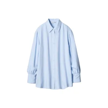 Jw Anderson X UNIQLO JWANDERSON Co brand Shirts Women's Light Blue
