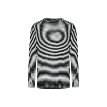 Little Pull Knitwear Women's Black White Stripes