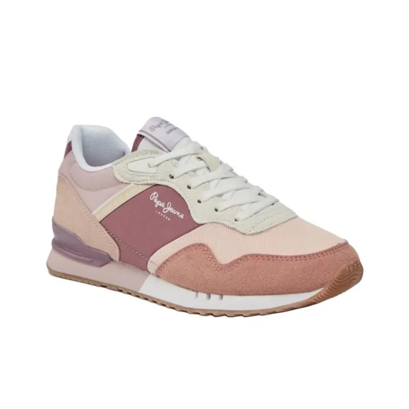 Pepe Jeans London Urban Abrasion Resistant Low Top Casual Shoes Women's Pink-2