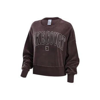 Nike COURT HERITAGE Sweatshirt Women's Baroque Brown/Light Redwood Umber/Velvet Tan