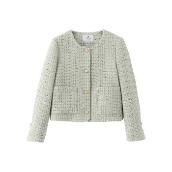 XIANGYING Jackets & Coats Women's Lotus Green