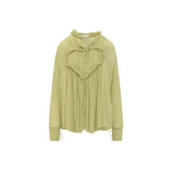 Victoria Beckham Ruffled Pleated Blouse