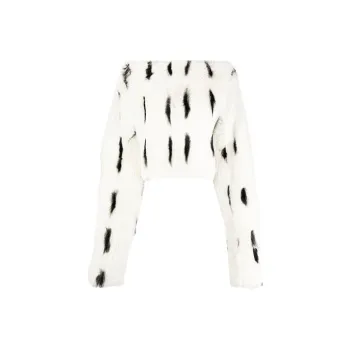 BALMAIN Shearling Boat-neck Top