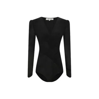 DVF Diane Von Furstenberg FW23 Bodysuits Women's Black