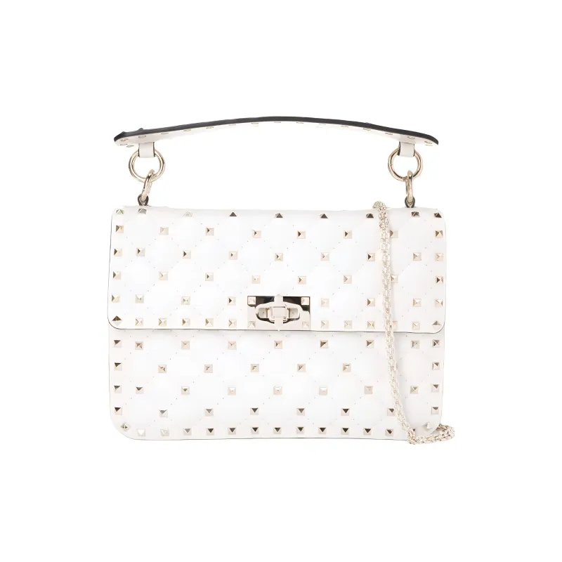 Valentino Sheepskin Shoulder Bag, Crossbody Bag Regular Women's Ecru-3
