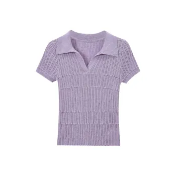 SUSANSAN T Shirt Women's Taro Purple