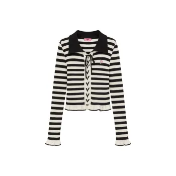 CHUU Knitwear Women's Black White Stripes