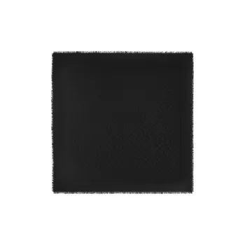 GUCCI Wool, Mulberry Silk Knit Scarves Unisex Black