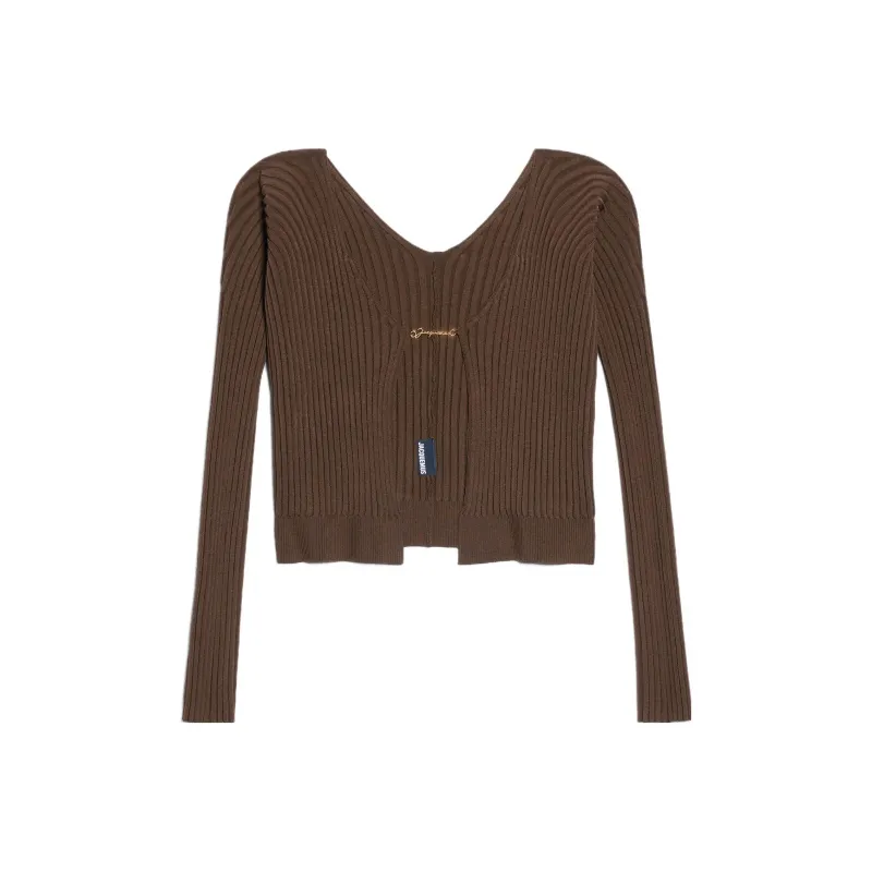 Jacquemus Logo Plaque Long Sleeved Cardigan-0