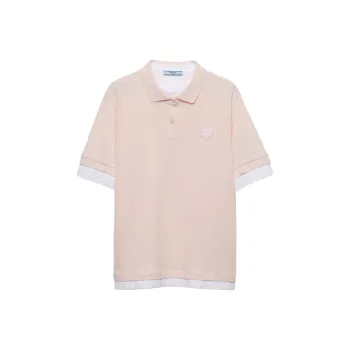 PRADA SS24 Polo Shirt Women's Peach