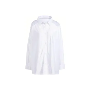 Adidas Originals Satin Oversized Satin Shirt Shirt Women's White