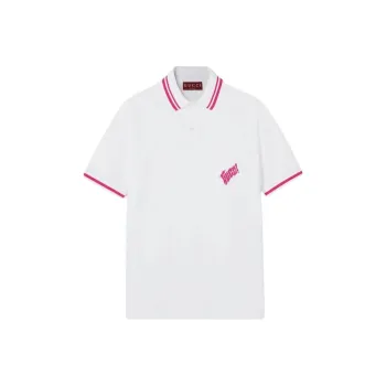 GUCCI FW25 Lido Collection Polo Shirt Men's White