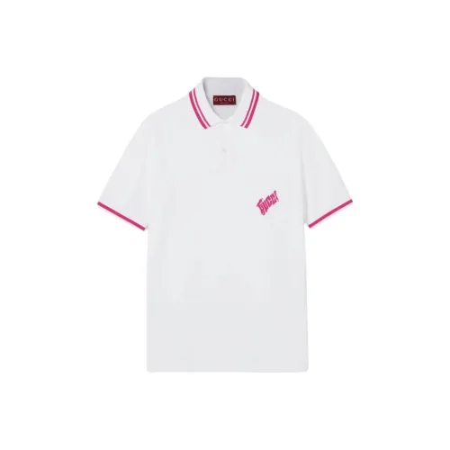 GUCCI FW25 Lido Collection Polo Shirt Men's White