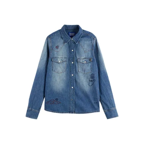 Scotch&Soda FW24 Shirt Women's Denim Blue