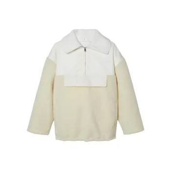 GUCCI Wool Blend Fleece Zip Jacket 'White'