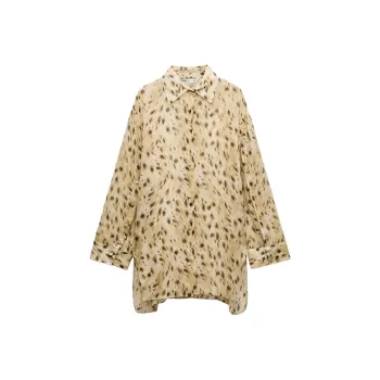 ZARA ZW Series Shirt Women's Cheetah Color