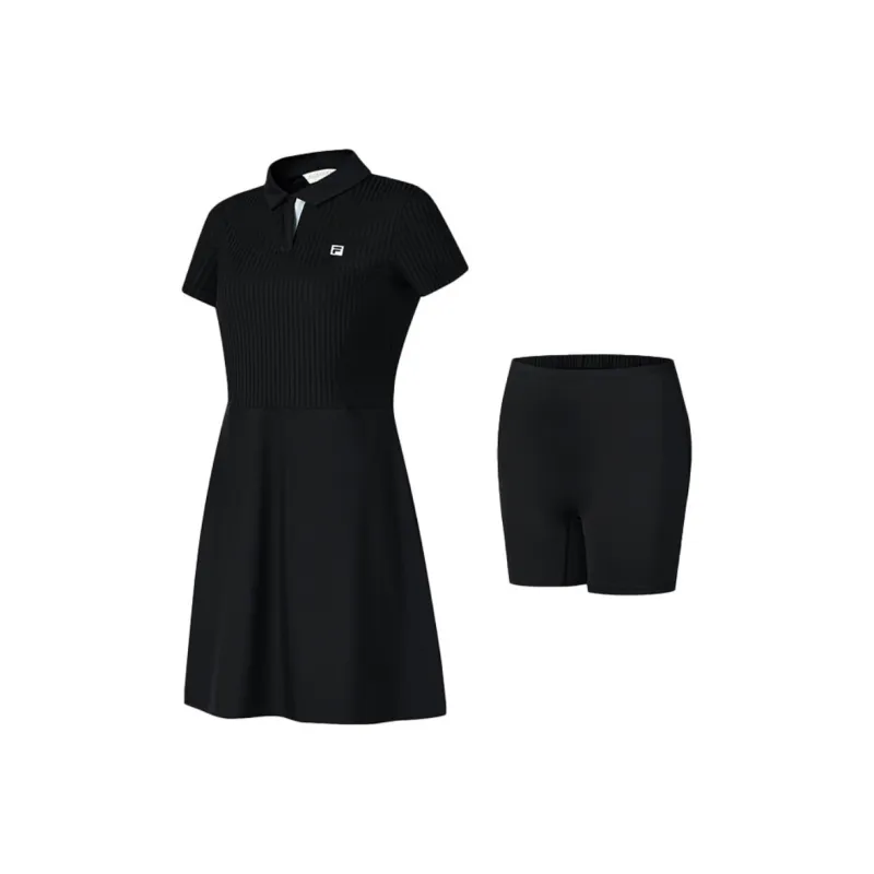 FILA Golf Series Short Sleeved Dress Women's Pitch Black-3