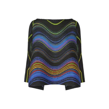 PLEATS PLEASE ISSEY MIYAKE Boat Neck Wrap Top