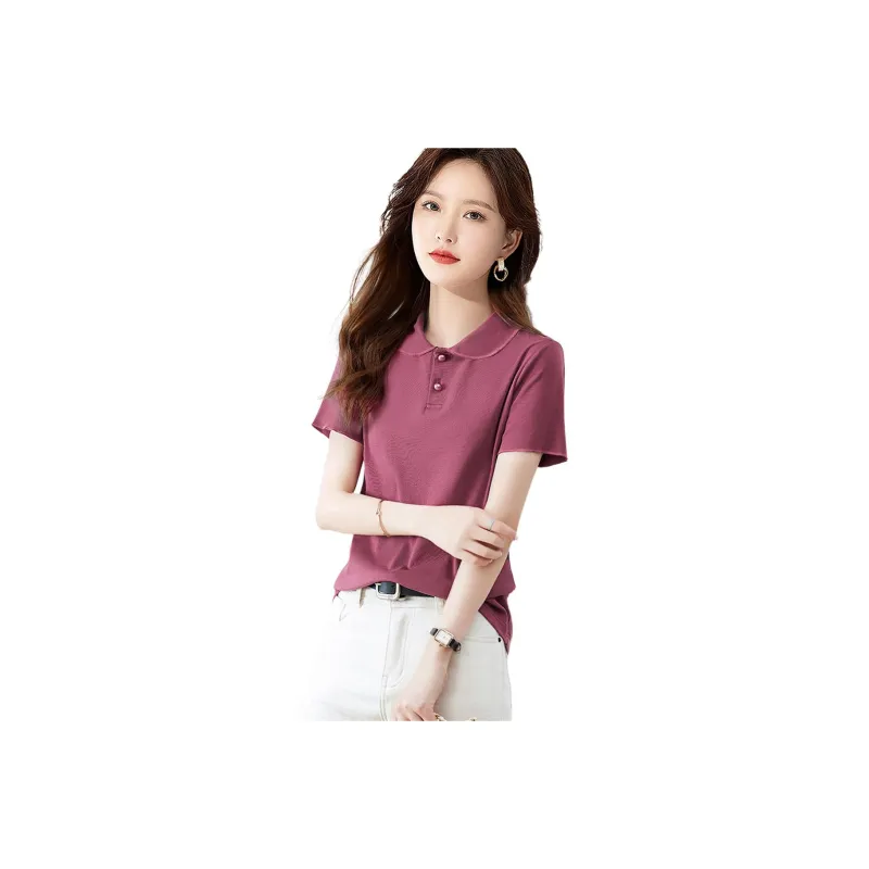 XWI T Shirt Women's Dark Reddish Purple-0
