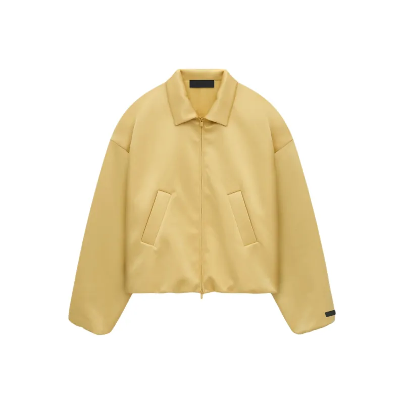 Fear Of God Essentials Women'ss Satin Nylon Bomber Jacket Amber-0