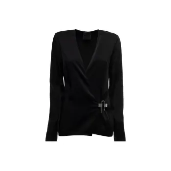 Givenchy Long Sleeve Wrap Top