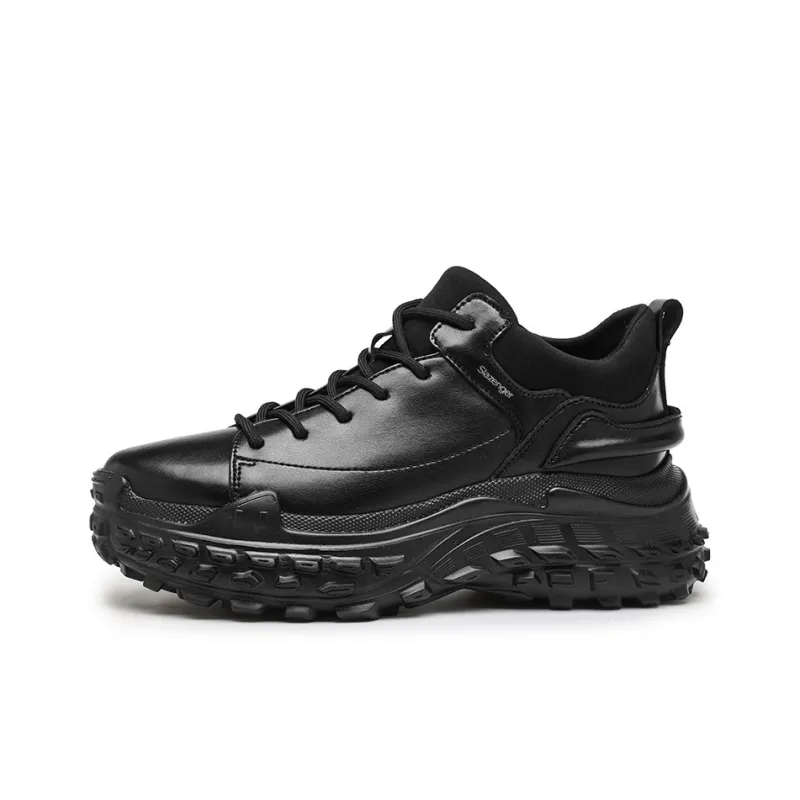 Slazenger Slip Resistant Low Top Chunky Sneakers Unisex Black-0