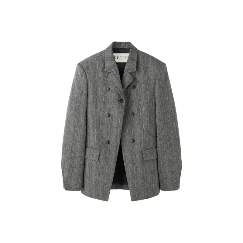 RECTO FW24 BUDDIE VIRGIN WOOL TAILORED JACKET Jackets Coats Women's CHARCOAL GREY/Charcoal Gray-0