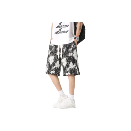 DBD WH Casual shorts Unisex Black Floral