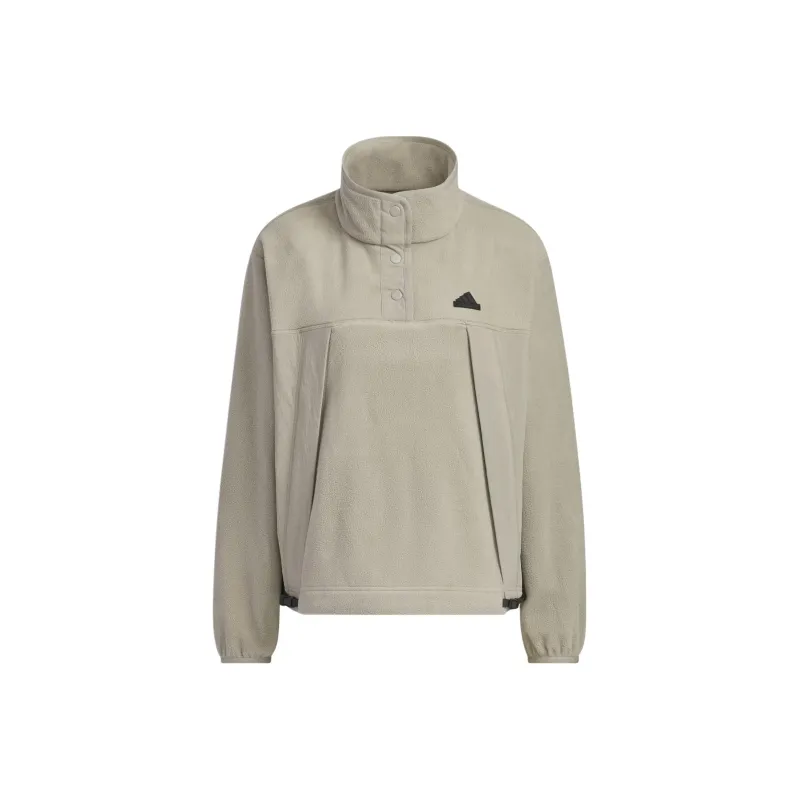 Adidas City Escape Loose Fit Sweatshirt Jackets Coats Women's Egg Stone Silver Gray-0
