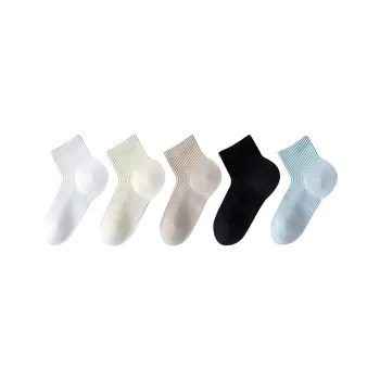 H YXIANG Mid Calf Socks Women's 5 Pack