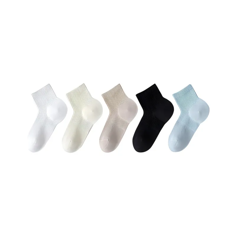 H YXIANG Mid Calf Socks Women's 5 Pack-0